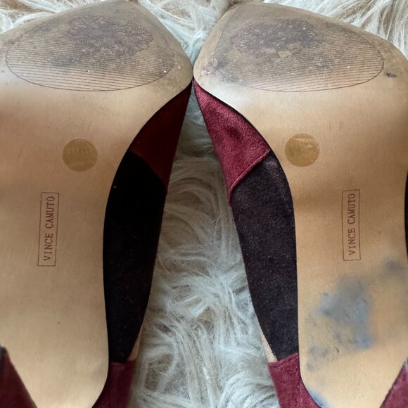 Vince Camuto color block suede heel Size 8 - Picture 9 of 16